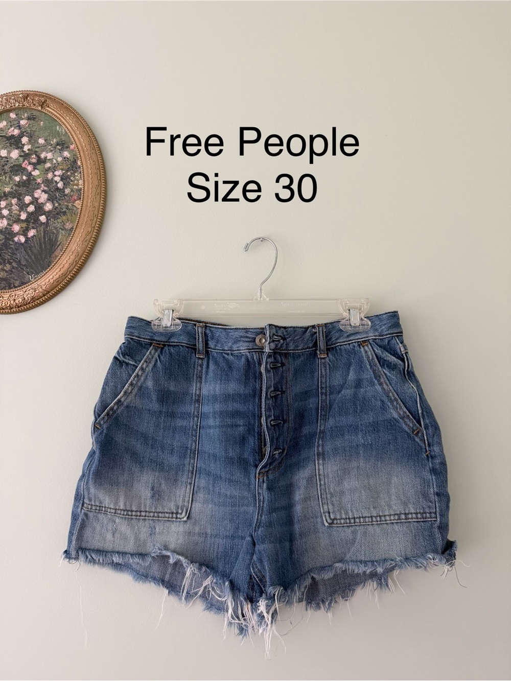 Free People denim shorts